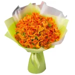 Букет из 15 оранжевых альстромерий